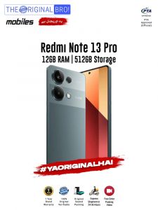 Redmi Note 13 Pro - 12GB RAM - 512GB Storage - PTA Approved - 1 Year Warranty - Green - The Original Bro Mobiles - TOB40